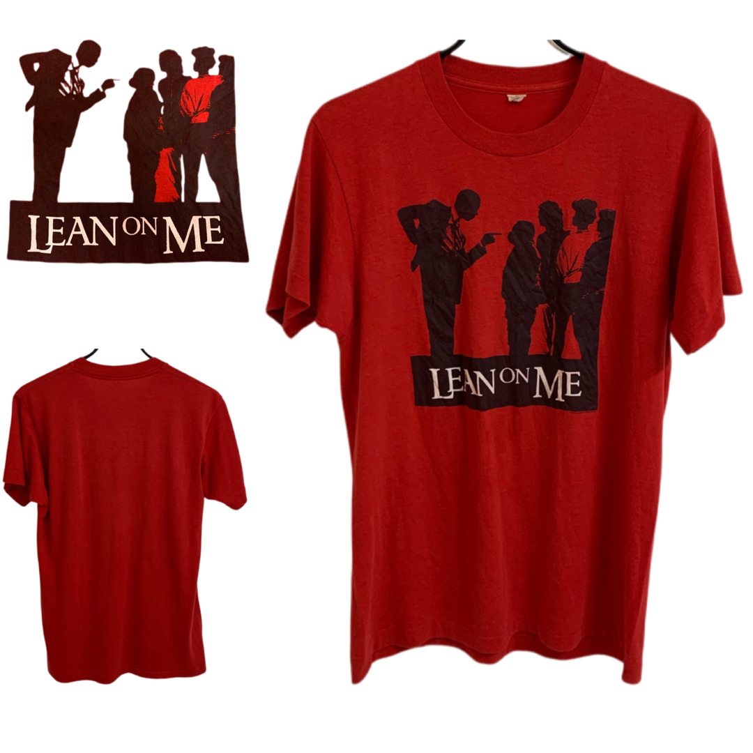 VINTAGE USA製 1989s LEAN ON ME 映画Tシャツ レッド