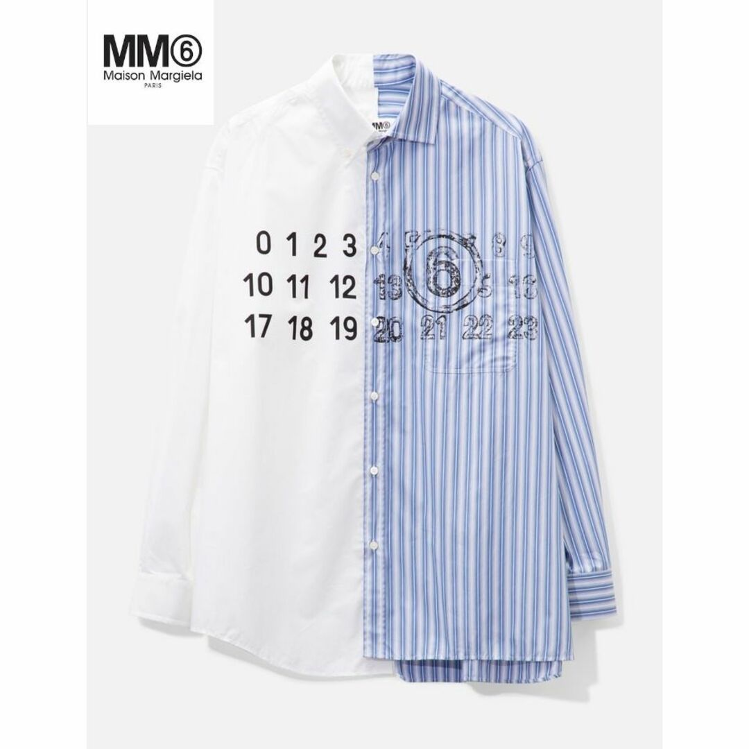 MM6 MAISON MARGIELA スプライスト ナンバリングシャツ