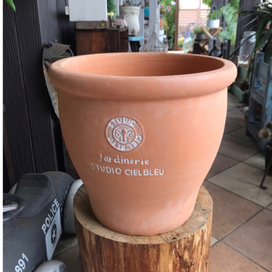 【未使用】【L大型】素焼き　壺型 テラコッタ鉢 植木鉢 ガーデニング 寄せ植え