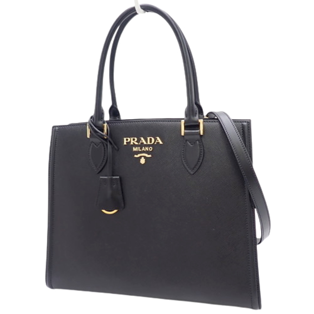 PRADA プラダ ショルダーバッグ 2way 三角ロゴ カーフレザー 大容量管理番号A82322-19