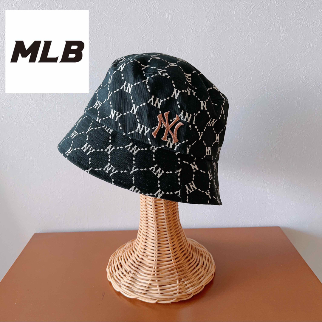 MLB - 新品 MLB KOREA ダイヤモンドモノグラムバケットハット aespaの