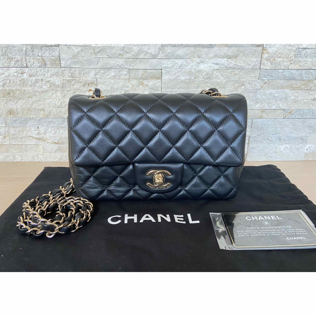 ★美品★ シャネル CHANEL ミニマトラッセ ブラック/ ラムスキン