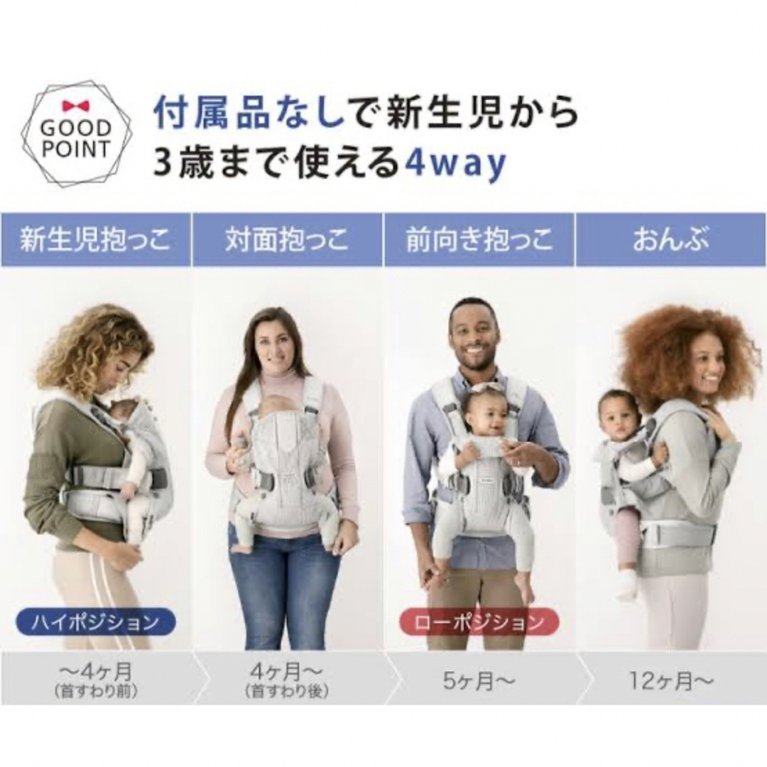 BABYBJORN(ベビービョルン)の抱っこ紐　ベビージョルン　ONE 4WAY  キッズ/ベビー/マタニティの外出/移動用品(抱っこひも/おんぶひも)の商品写真