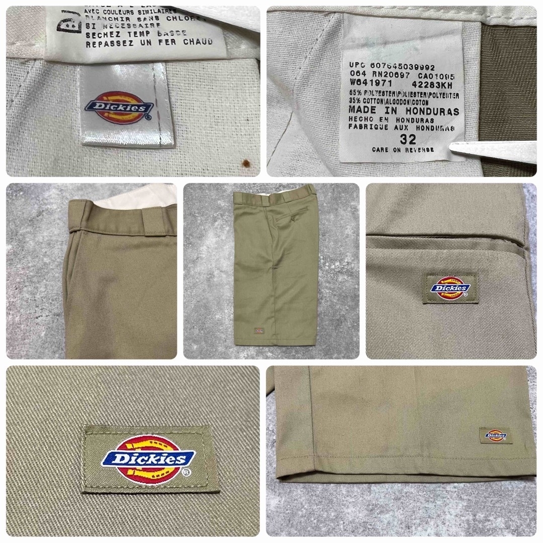 Dickies(ディッキーズ)の【野口様専用】ディッキーズ☆裾サイドロゴタグベージュチノハーフパンツ　32サイズ メンズのパンツ(チノパン)の商品写真