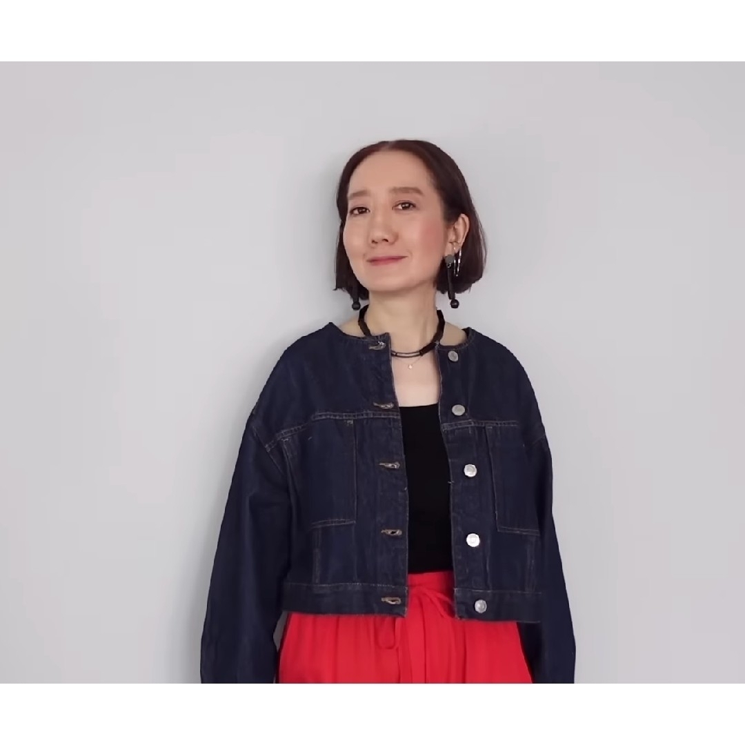 ZARA　パッチポケット デニムジャケット　Sサイズ　ブルー