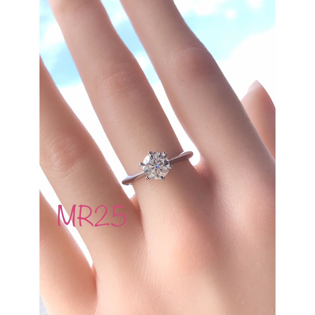 MR25／6.5号 1カラット 1.0ct モアサナイトリング♡シルバー925 レディースのアクセサリー(リング(指輪))の商品写真