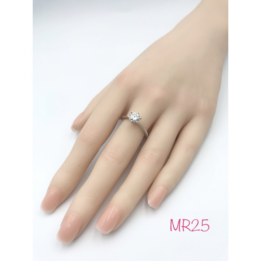 MR25／6.5号 1カラット 1.0ct モアサナイトリング♡シルバー925 レディースのアクセサリー(リング(指輪))の商品写真