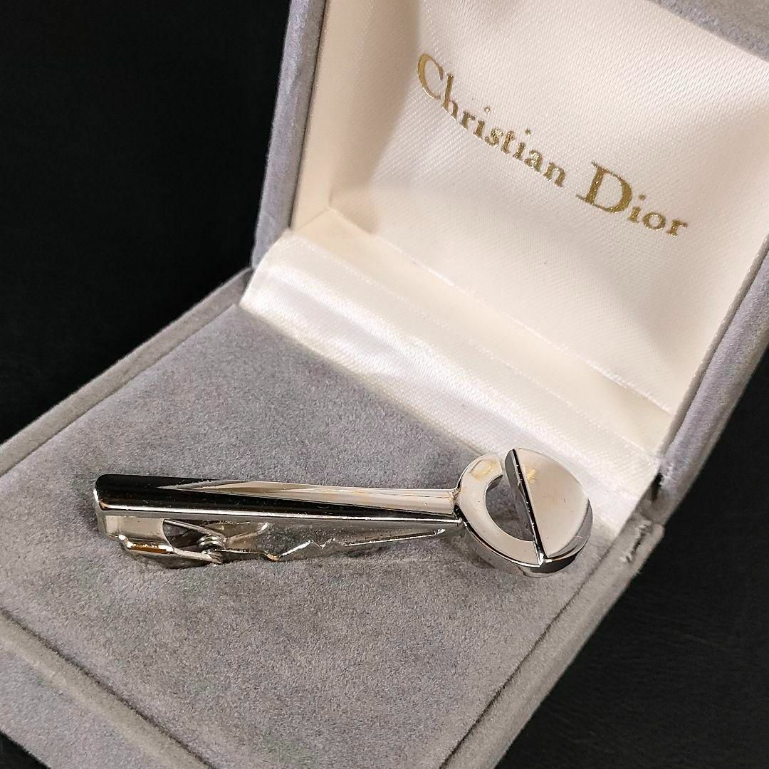 希少【良品】Dior　ディオール　ネクタイピン　CDロゴ　シルバー　ビジネス