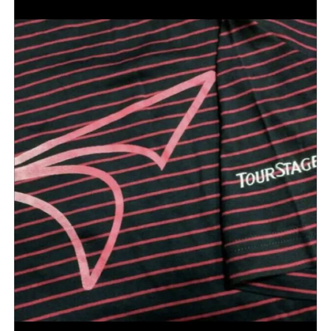 TOURSTAGE(ツアーステージ)のツアーステージグレー✖︎ピンクボーダコットンT メンズのトップス(Tシャツ/カットソー(七分/長袖))の商品写真