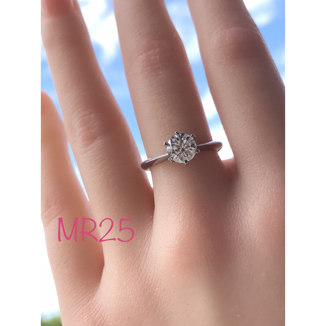 MR25／9号 1カラット 1.0ct モアサナイトリング♡シルバー925 レディースのアクセサリー(リング(指輪))の商品写真