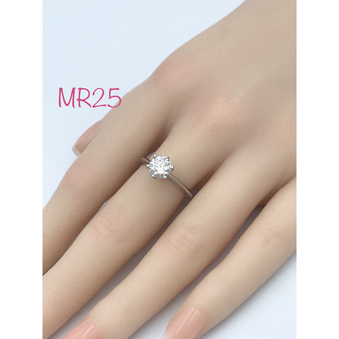 MR25／9号 1カラット 1.0ct モアサナイトリング♡シルバー925 レディースのアクセサリー(リング(指輪))の商品写真