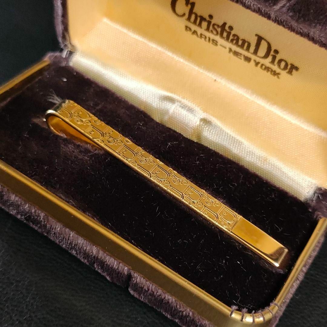 【美品】Dior ディオール ネクタイピン Diorロゴ 総柄 ゴールド | フリマアプリ ラクマ