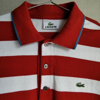 ラコステ(LACOSTE)のラコステ　LACOSTE　2色ボーダーポロシャツ(ポロシャツ)