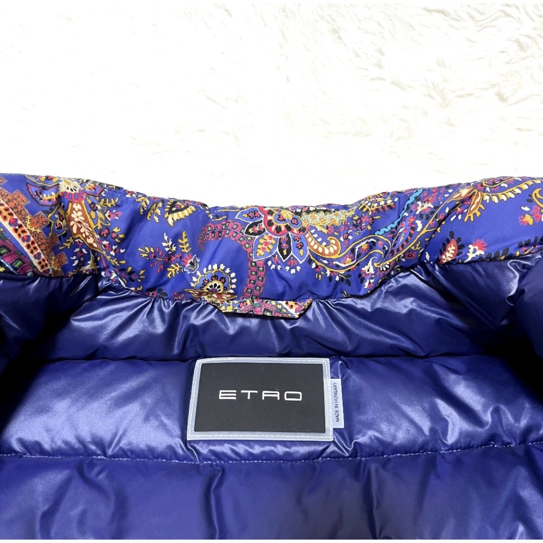 ETRO エトロ レディース ダウンジャケット ペイズリー柄 青 紫 40 M