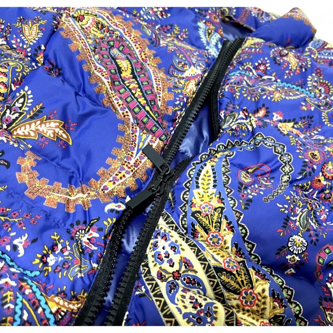 ETRO エトロ レディース ダウンジャケット ペイズリー柄 青 紫 40 M