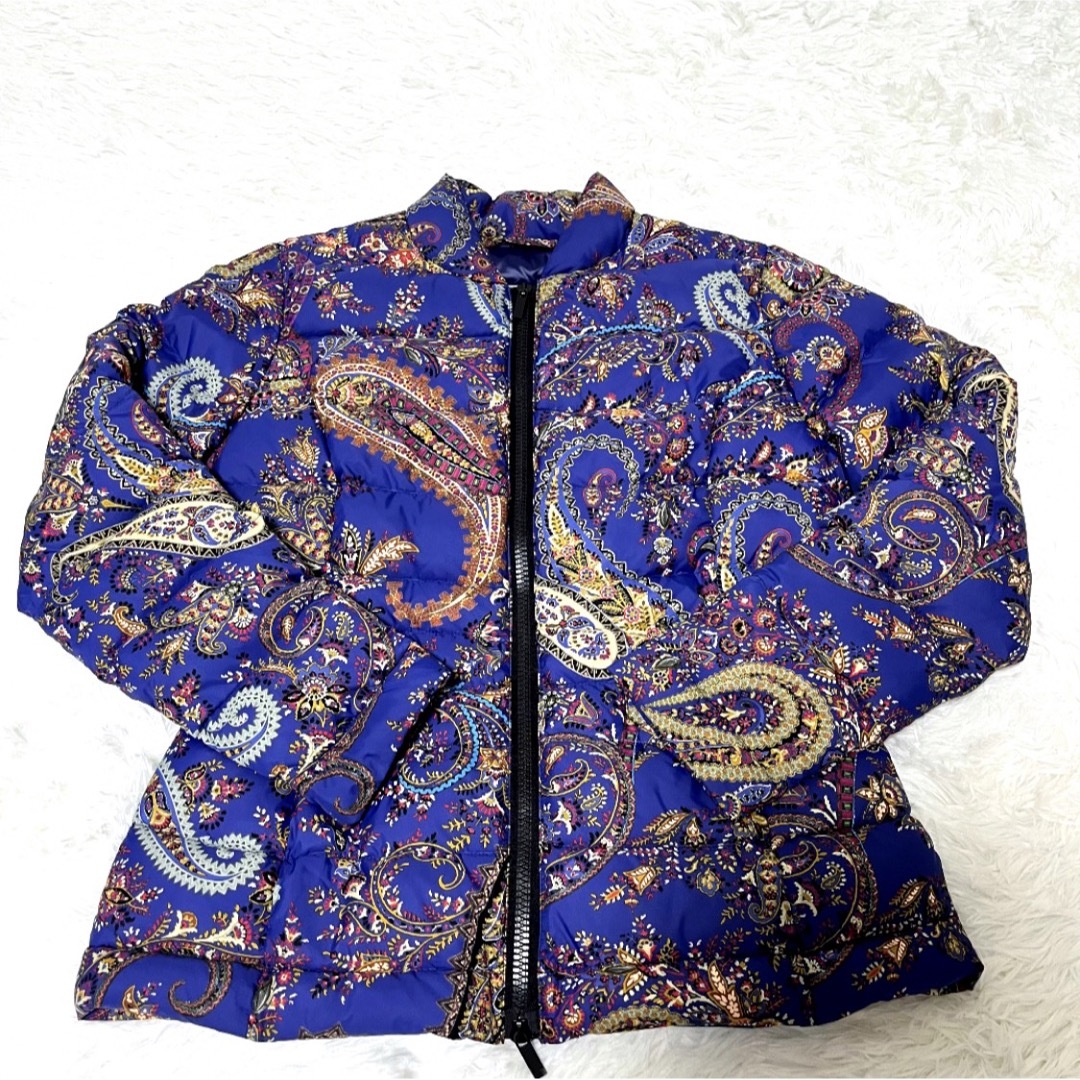 ETRO エトロ レディース ダウンジャケット ペイズリー柄 青 紫 40 M