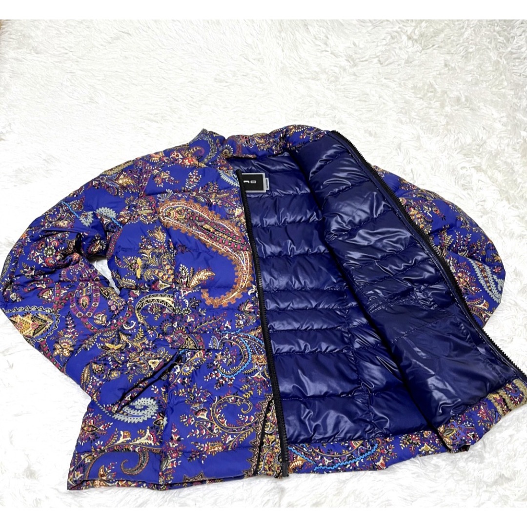 ETRO エトロ レディース ダウンジャケット ペイズリー柄 青 紫 40 M