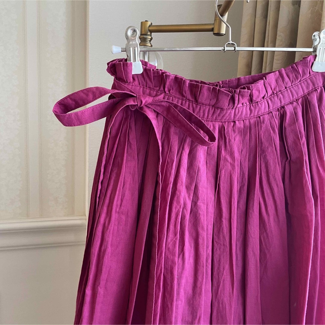 DESIGNWORKS(デザインワークス)のDESIGNWORKS ロング巻きスカート 38 ピンク レディースのスカート(ロングスカート)の商品写真