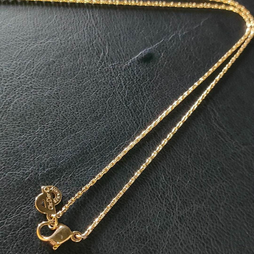 極美品】Dior ディオール ネックレス ゴールド パール 幅10㎜ CDロゴ