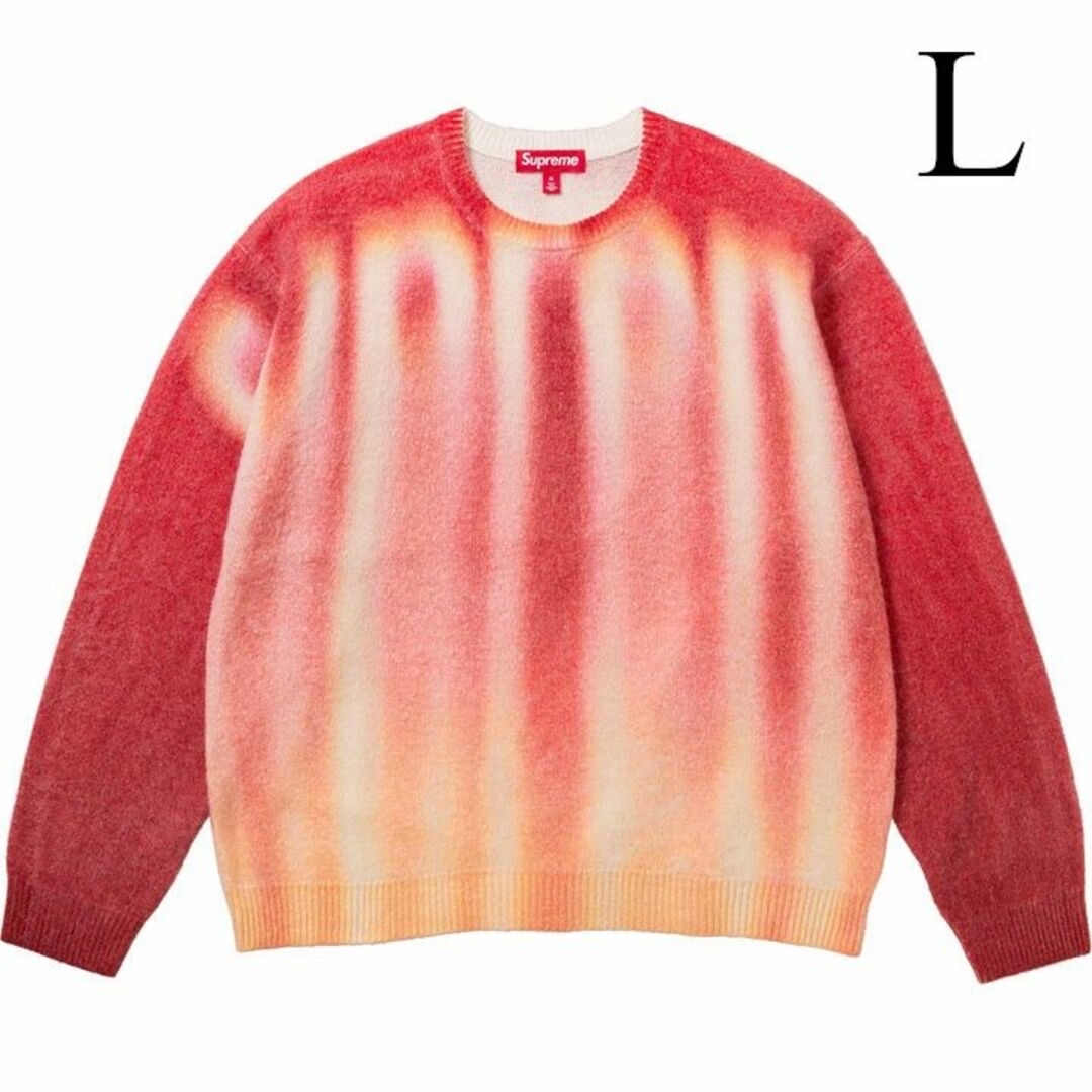 L　SUPREME 23AW Blurred Logo Sweater　赤トップス