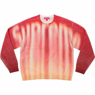 Supreme - L SUPREME 23AW Blurred Logo Sweater 赤の通販 by ...