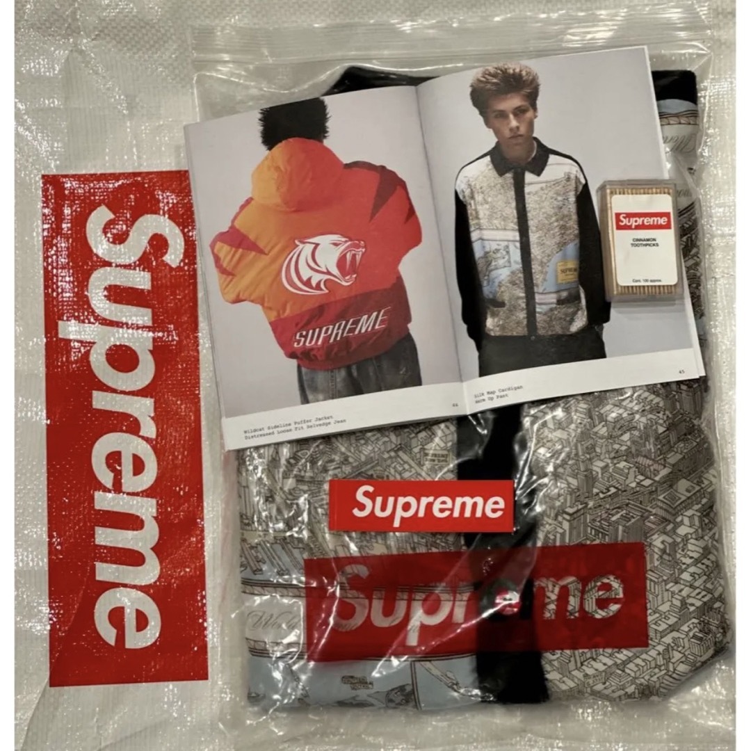 Supreme Silk Map Cardigan シュプリーム