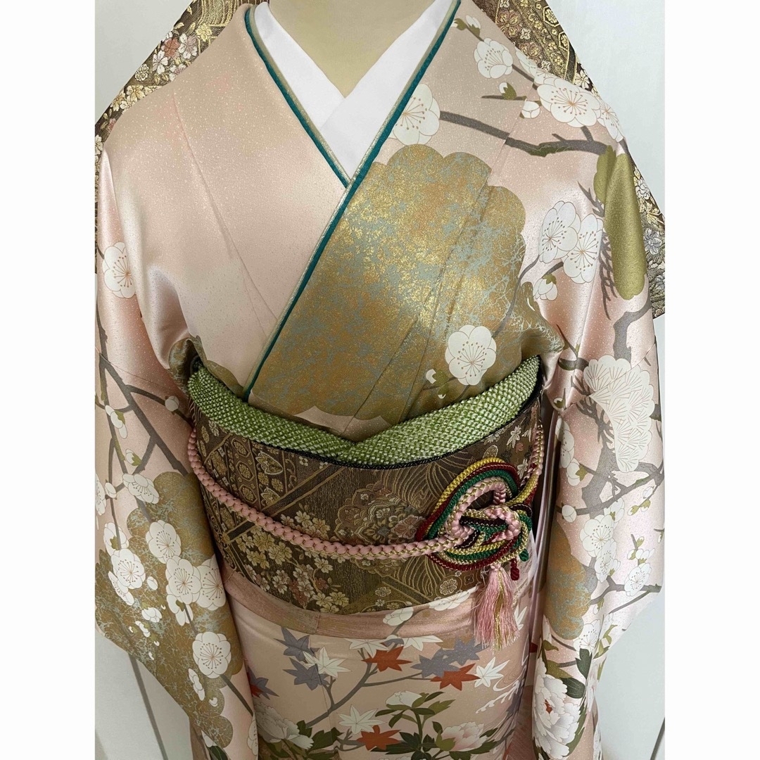 振袖フルセット 金箔、金駒刺繡も豪華な 上品な淡い撫子色の振袖- 振袖フルセット 金箔、金駒刺繡も豪華な 上品な淡い撫子色の振袖-