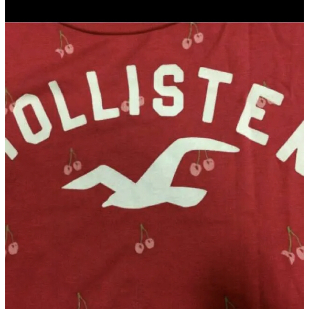 Hollister(ホリスター)のホリスターチェリーピンクコットンカットソー レディースのトップス(カットソー(半袖/袖なし))の商品写真