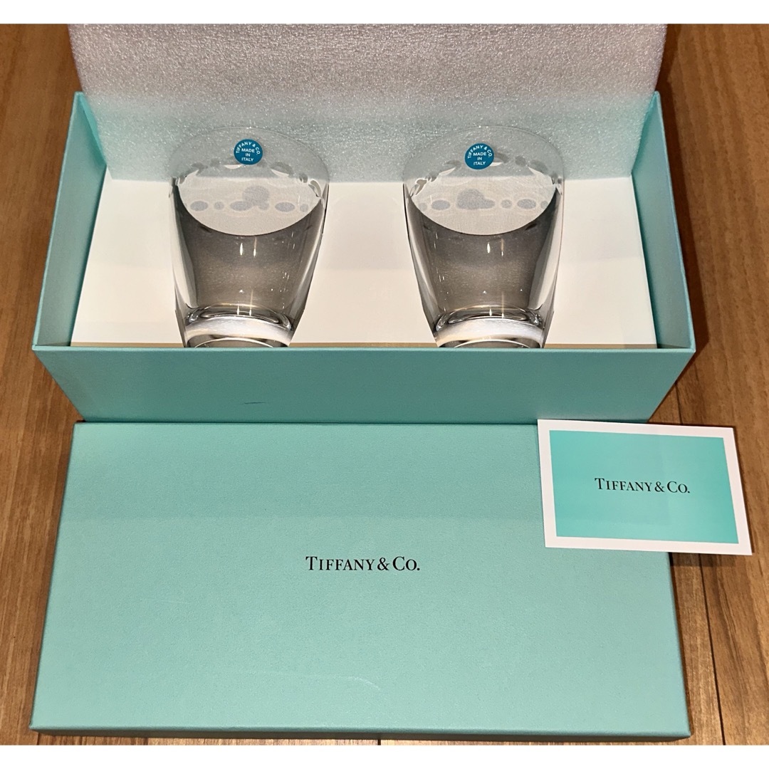 新品未使用TIFFANY&Co. ティファニー グラス ペア 化粧箱 冊子 付属