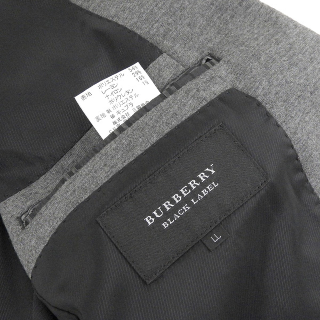 BURBERRY(バーバリー)の美品 バーバリー ブラックレーベル BURBERRY BLACK LABEL テーラードジャケット メンズ グレー sizeLL Y01750 メンズのジャケット/アウター(テーラードジャケット)の商品写真