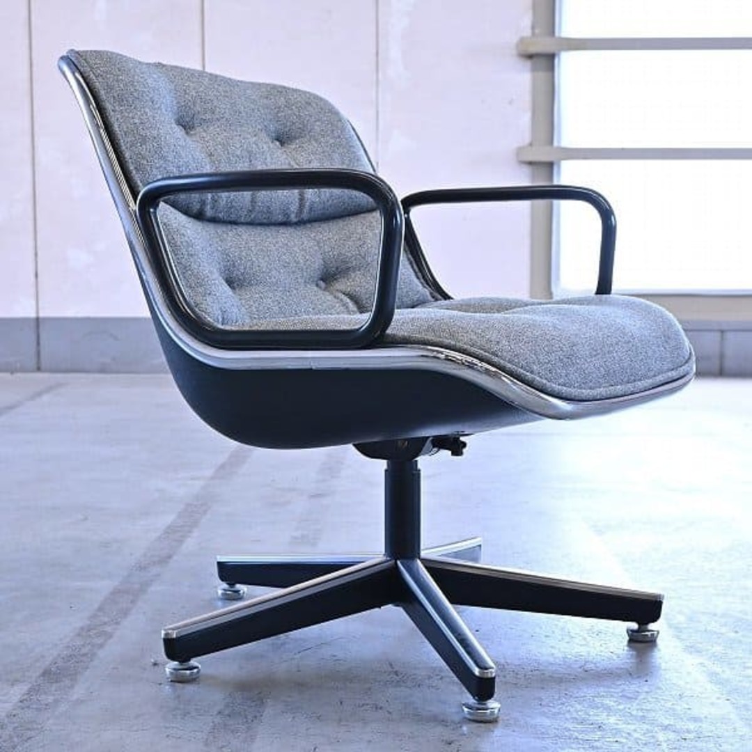 Knoll 30万「ポロックチェア」f チャールズ・ポロック デスク ロッキング機能 回転 事務所 書斎 オフィス 椅子 ノール ジョージネルソン【中古家具/中古インテリア/USED家具ユーズド家具/リサイクル】 | フリマアプリ ラクマ