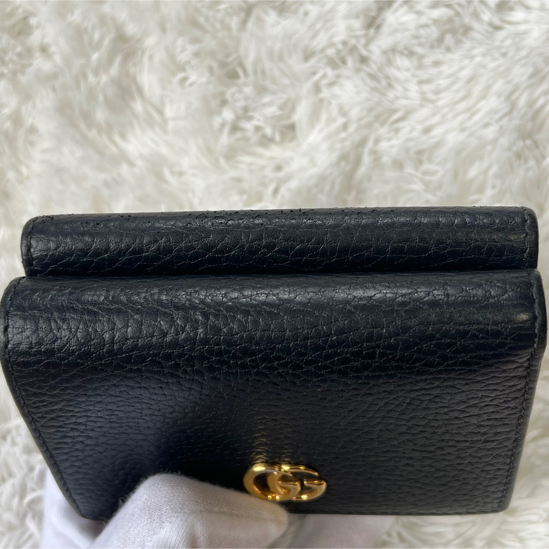 Gucci - 美品✨ GUCCI グッチ GGマーモント 三つ折り 財布 レザー