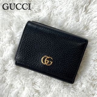 Gucci - 美品✨ GUCCI グッチ GGマーモント 三つ折り 財布 レザー