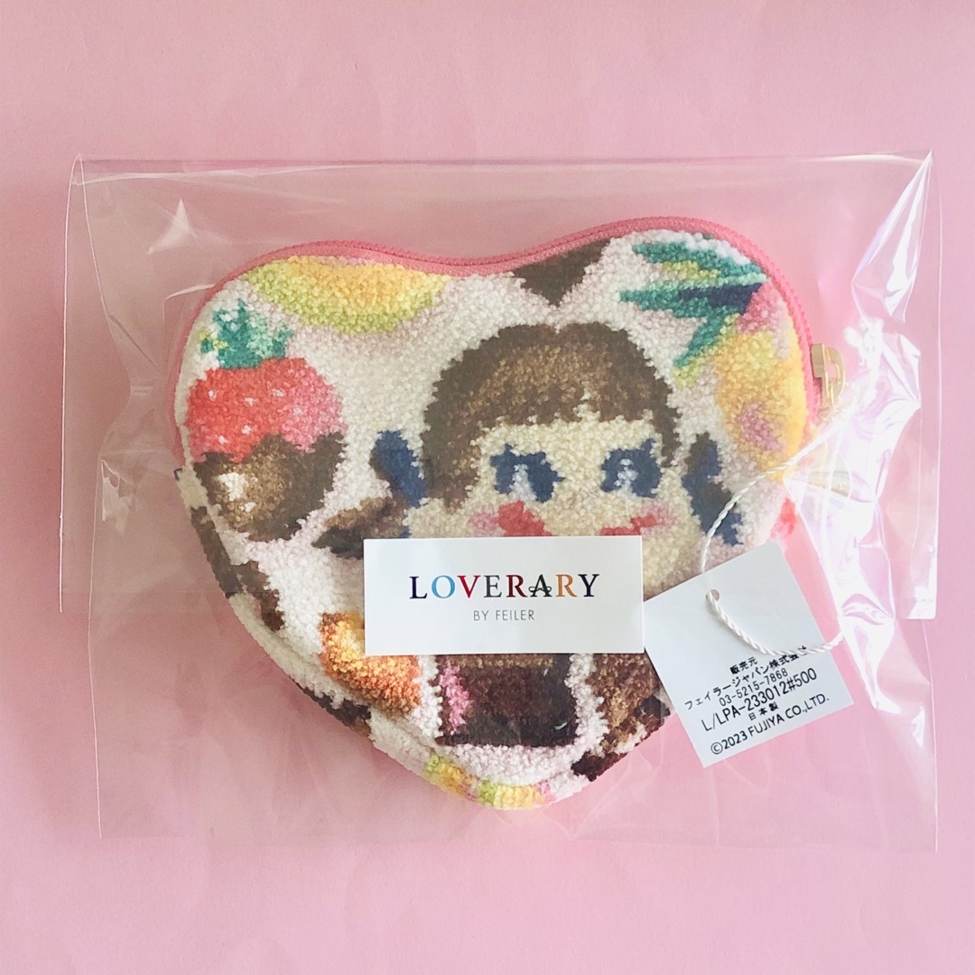 ♡新品タグ付・完売品♡ フェイラー ペコちゃん ラブラリー ハート型ポーチ