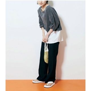 アンティローザ(Auntie Rosa)の【新品タグ付き】AuntieRosaHoliday　ピグメントレイヤードTシャツ(Tシャツ(半袖/袖なし))