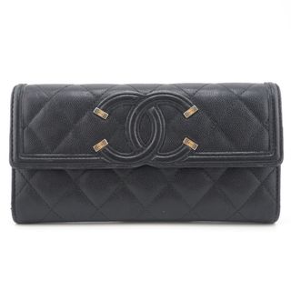 シャネル(CHANEL)のシャネル CHANEL 長財布
 CCフィリグリー ブラック(財布)