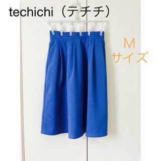 テチチ(Techichi)のテチチ　スカート　青　Mサイズ　ポケットあり(ひざ丈スカート)