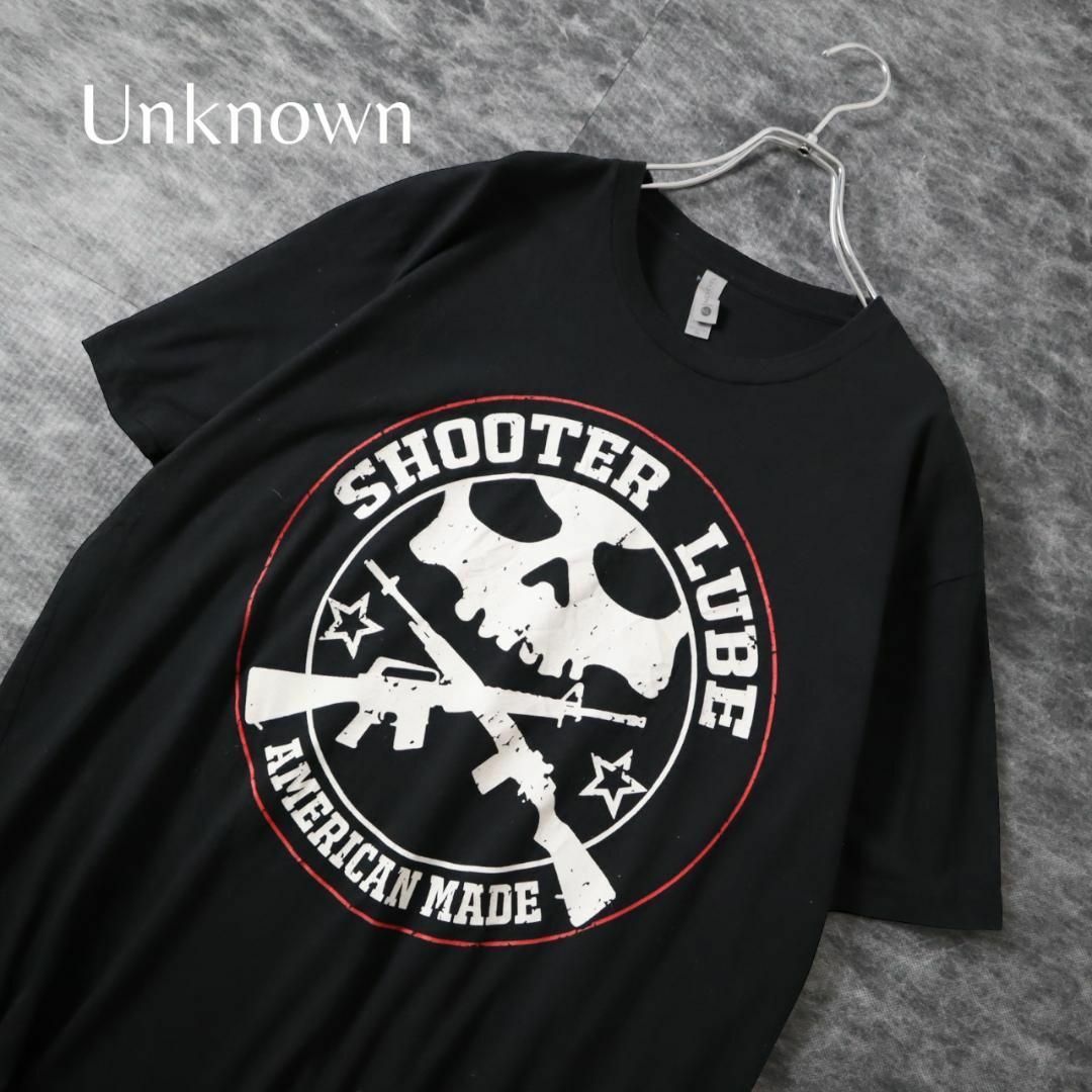 ART VINTAGE(アートヴィンテージ)の【Unknown】SHOOTER LUBE ロゴ プリント Tシャツ 黒 XL メンズのトップス(Tシャツ/カットソー(半袖/袖なし))の商品写真