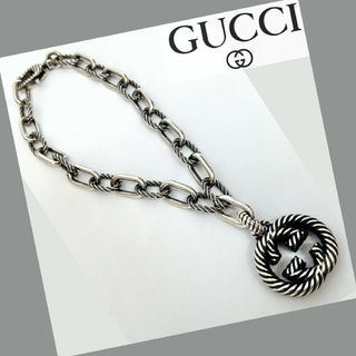 グッチ(Gucci)のグッチGUCCI✪燻ダブルGG インターロッキング✪シルバー925ブレスレット(ブレスレット)