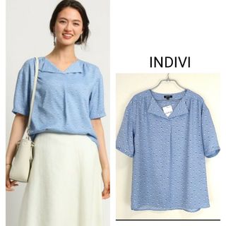 インディヴィ(INDIVI)の【タグ付き】インディヴィ コツキ柄ブラウス(シャツ/ブラウス(半袖/袖なし))