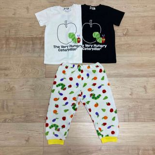 エリックカール(ERIC CARLE)の［キッズ］シャツ2枚、フリースパンツ1枚　はらぺこあおむし(Tシャツ/カットソー)