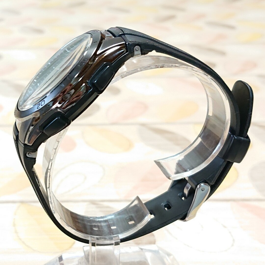 美品【CASIO／WAVECEPTOR】電波ソーラー メンズ腕時計