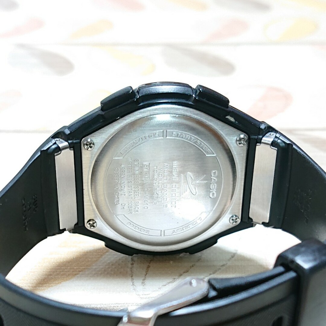 美品【CASIO／WAVECEPTOR】電波ソーラー メンズ腕時計