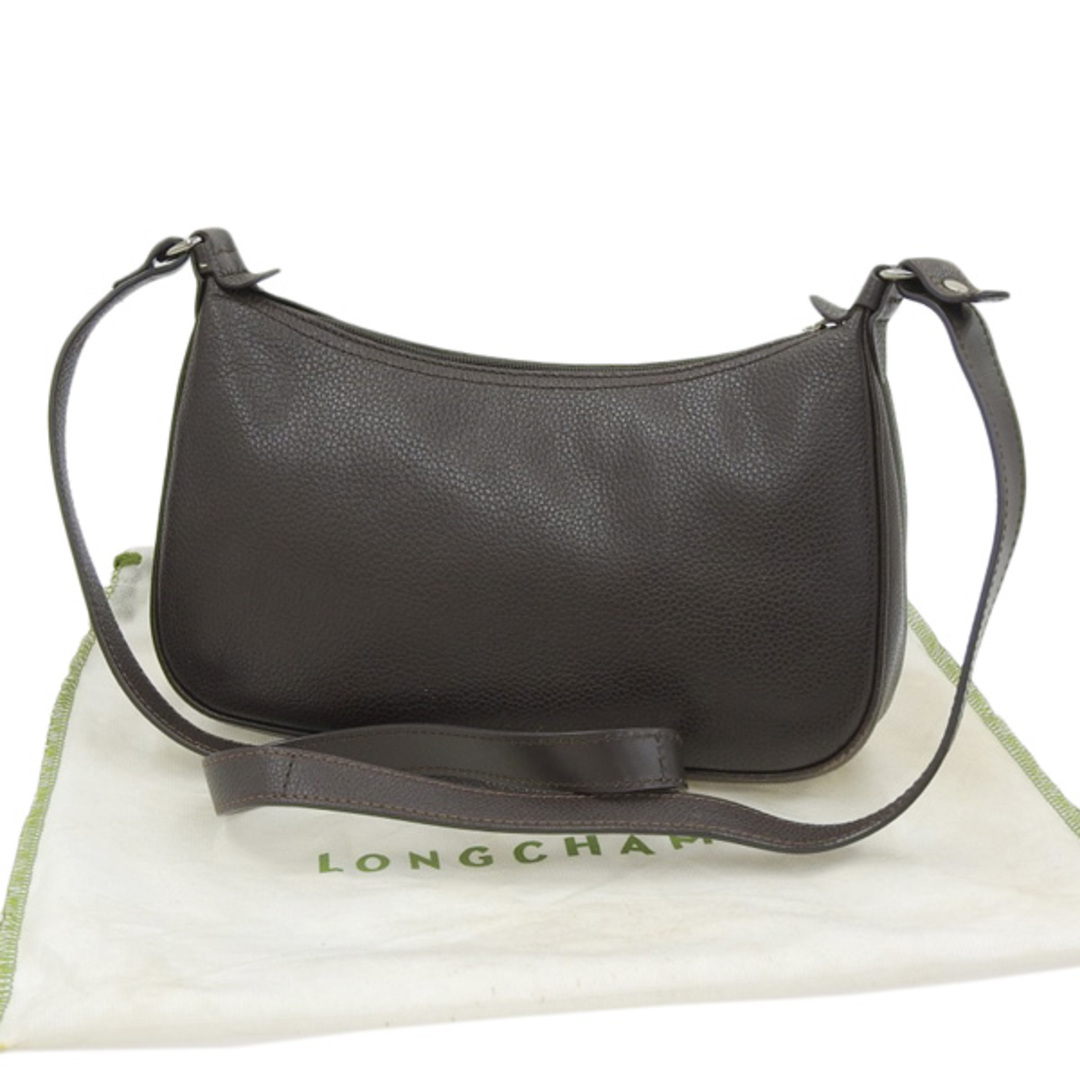 ロンシャン Longchamp レザー ロゴ 2WAY ショルダーバッグ レディース ダークブラウン Y01958