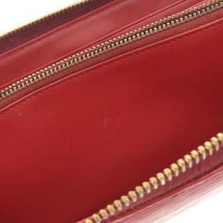 プラダ PRADA ヴィッテロ レザー ラウンドファスナー 長財布 レディース レッド ゴールド金具 Y02013