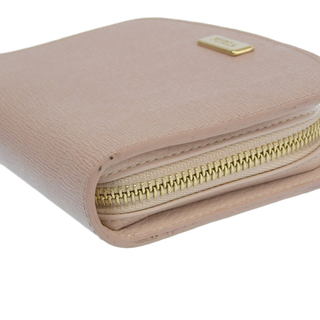 Furla(フルラ)の美品 フルラ FURLA レザー ラウンドファスナー 財布 レディース ピンク クリアポケット付 Y02132 レディースのファッション小物(財布)の商品写真