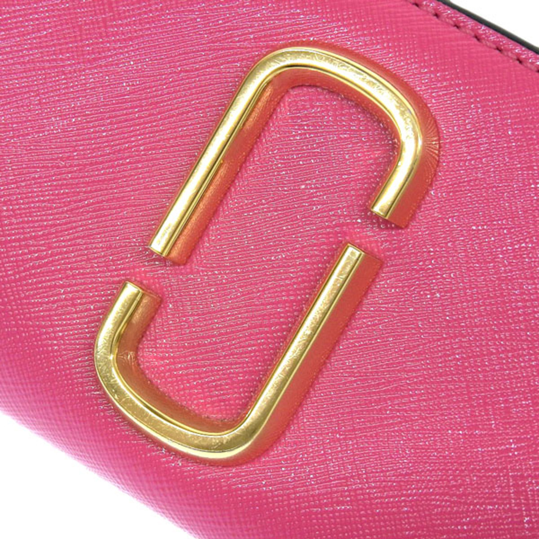 美品 マークジェイコブス MARC JACOBS スナップショット レザー 二つ折り財布 レディース ピンク Y02136 3