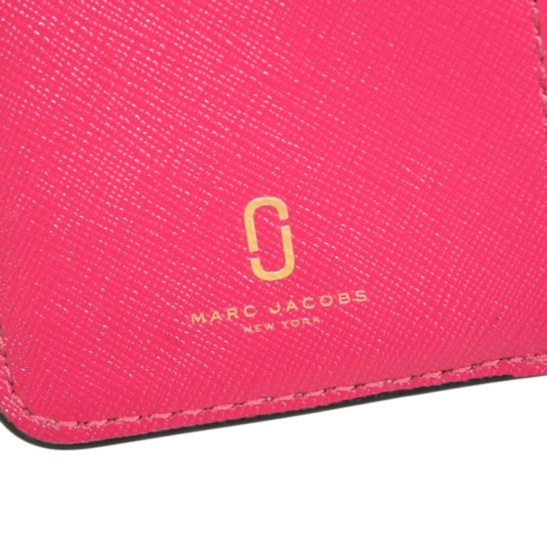 美品 マークジェイコブス MARC JACOBS スナップショット レザー 二つ折り財布 レディース ピンク Y02136 7