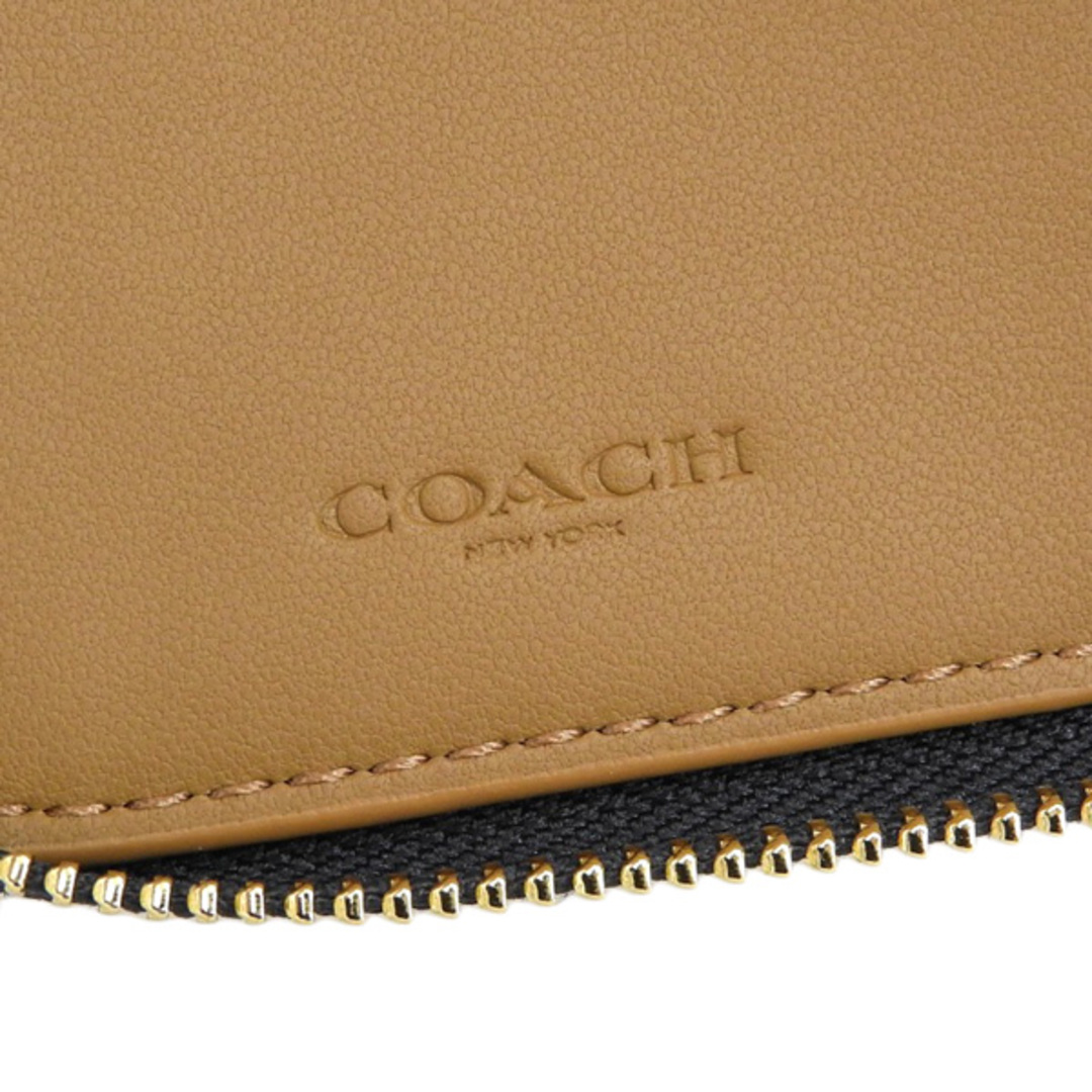 美品 コーチ COACH シグネチャーストライプ キャンバス ラウンドファスナー長財布 トリコロール ホワイト×ネイビー×レッド Y02149