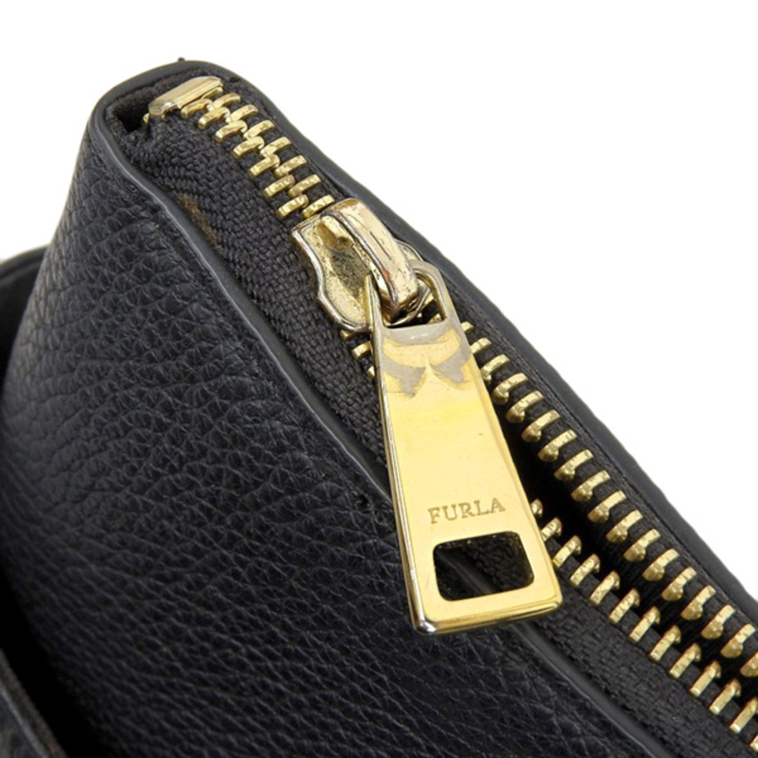 フルラ FURLA アリアナ レザー ショルダー トート バッグ ブラック ゴールド金具 Y02157 4